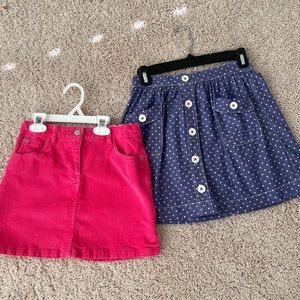 2 Mini Boden 9-10 year skirts